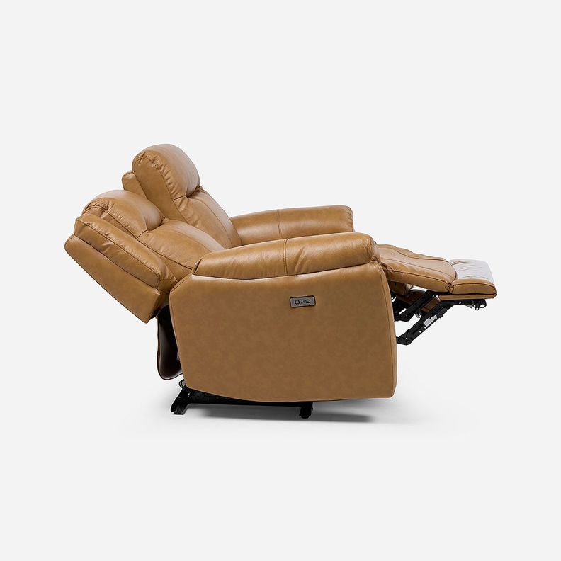 Sofá Reclinable Rimini 2 Cuerpos Eléctrico Cuero Whiskey-8