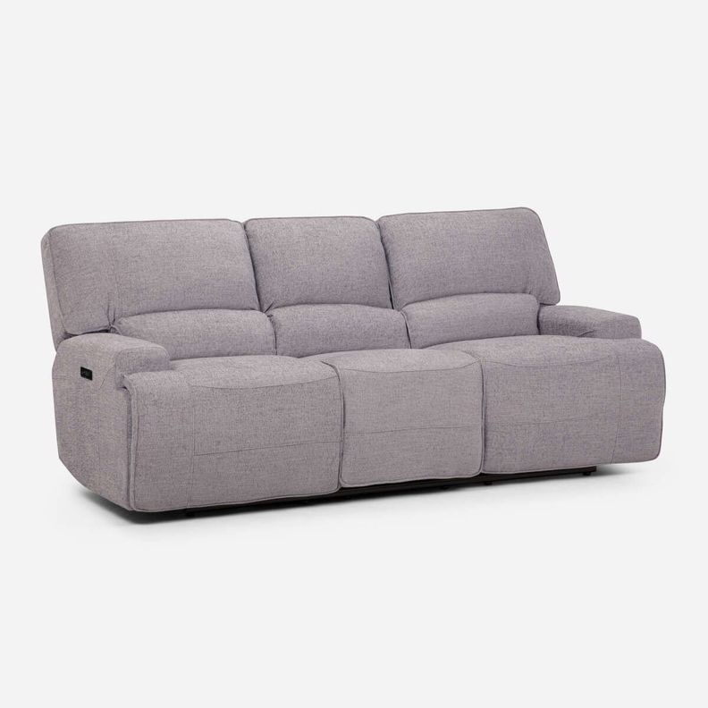 Rosen Sofá Reclinable 3 Cuerpos Eléctrico Jagger Gris-0