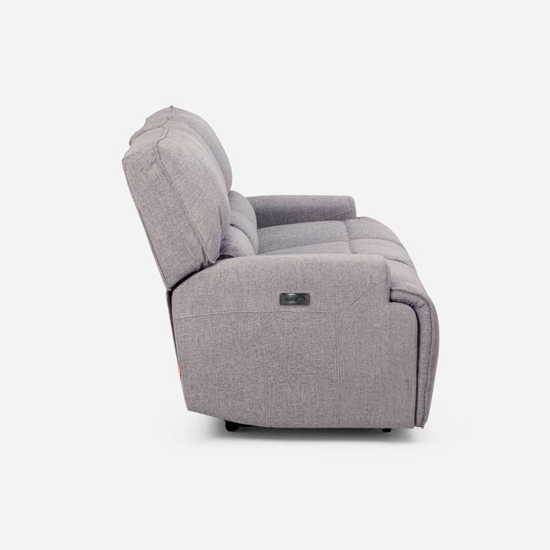 Rosen Sofá Reclinable 3 Cuerpos Eléctrico Jagger Gris-3