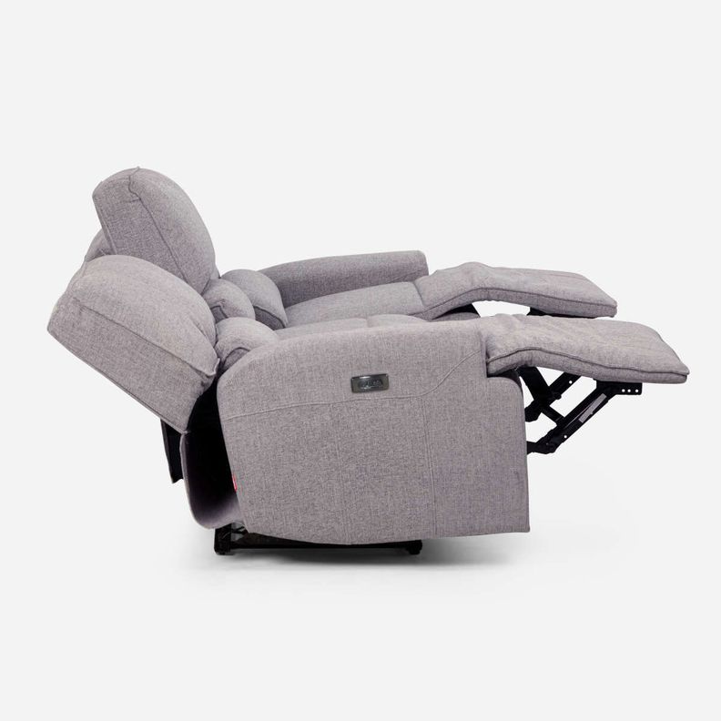 Rosen Sofá Reclinable 3 Cuerpos Eléctrico Jagger Gris-4