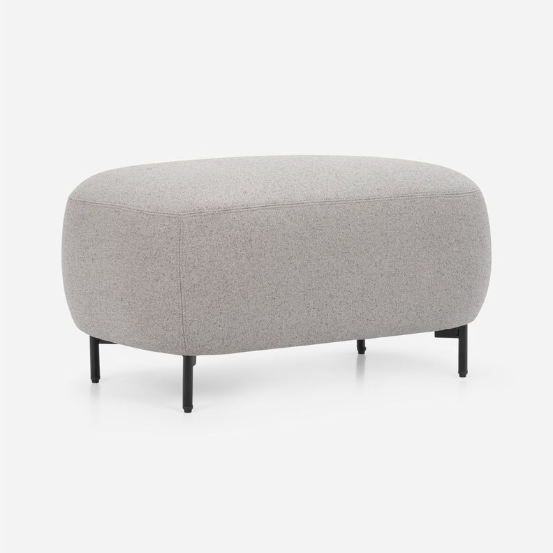 Pouf Grand Medium Tela Gris-1