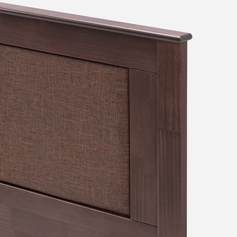 Cama Europea Pratta 1,5 Pl Pata Madera + Respaldo y Velador-3