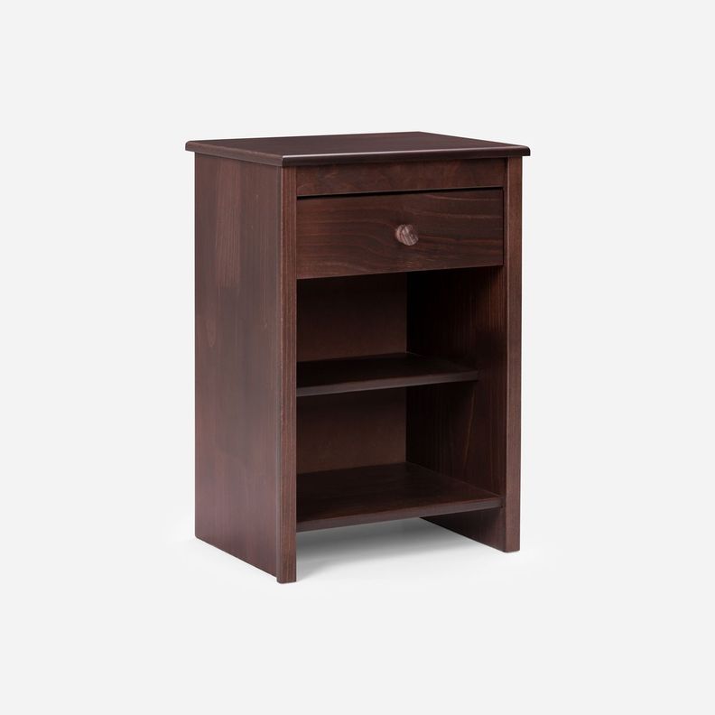 Cama Europea Pratta 1,5 Pl Pata Madera + Respaldo y Velador-4