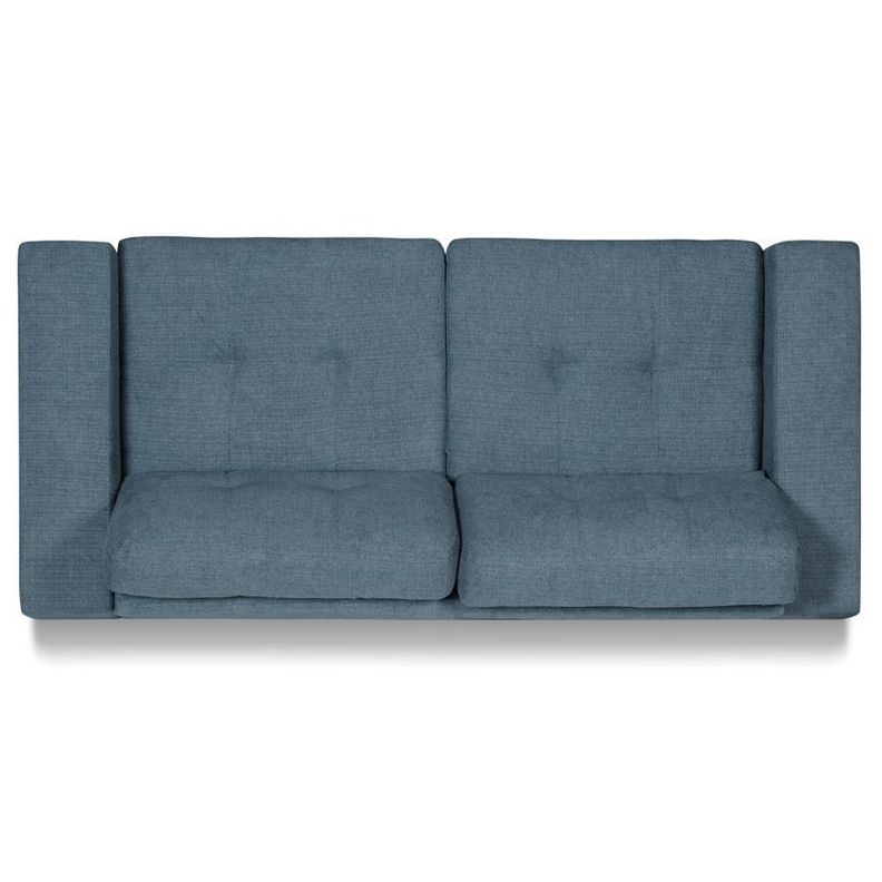 Sofá Cama Dream 3 Cuerpos Tela Azul-6