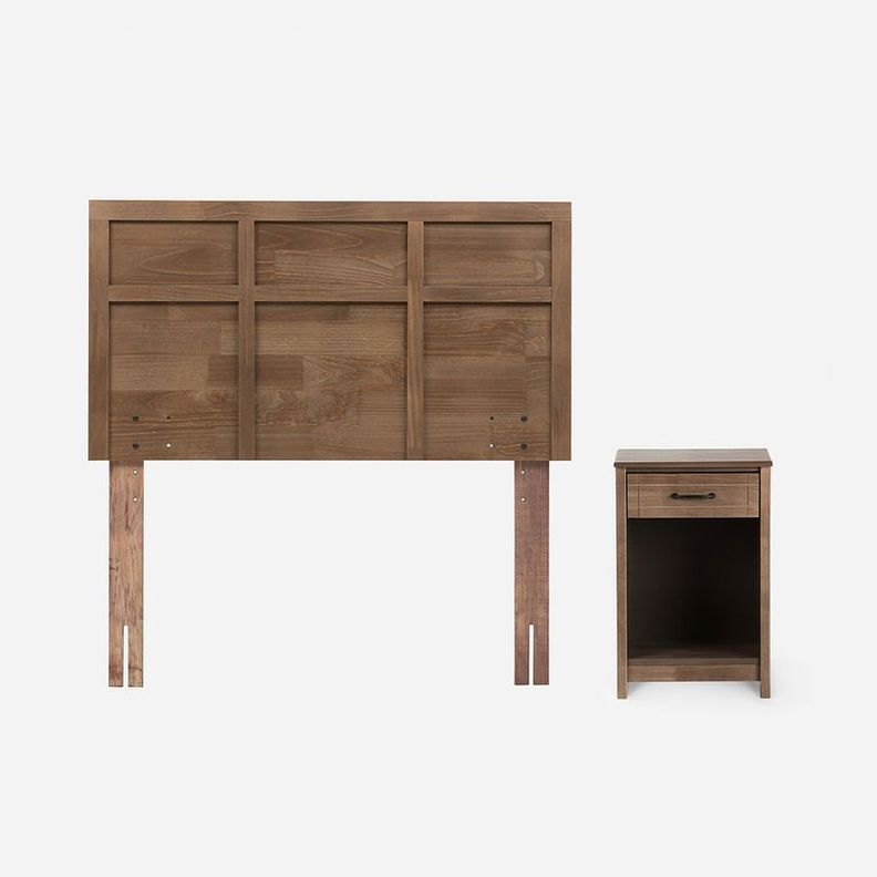 Diván Cama Classique 1,5 Plazas Con Muebles Robin Tostado-1