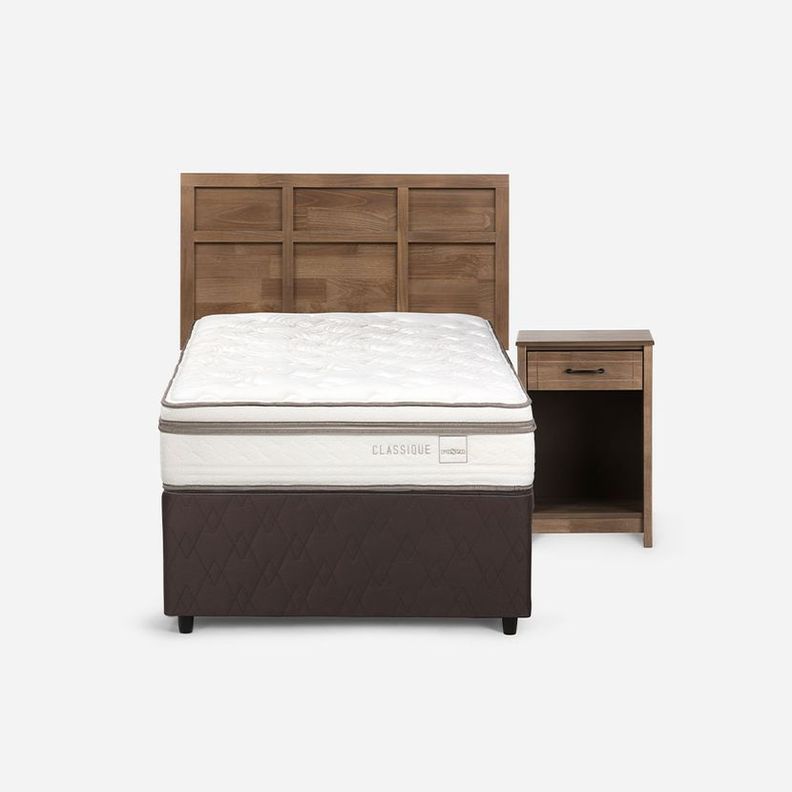 Diván Cama Classique 1,5 Plazas Con Muebles Robin Tostado-2