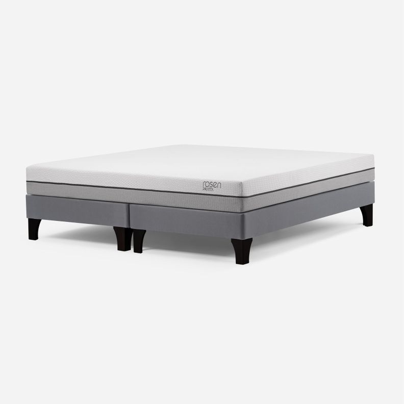 Cama Europea Pratta 2 Plazas Pata Madera 150 x 200 cm-0