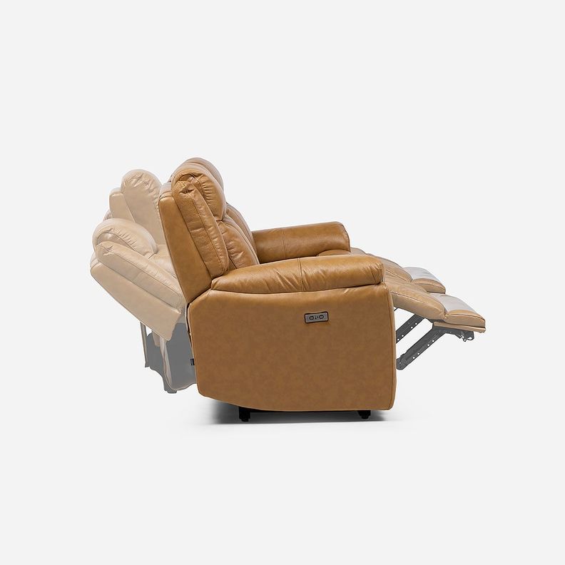 Sofá Reclinable Rimini 3 Cuerpos Eléctrico Cuero Whiskey-6