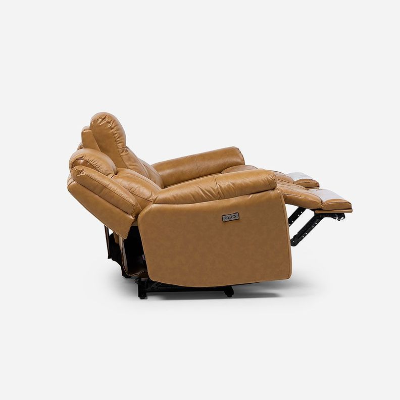 Sofá Reclinable Rimini 3 Cuerpos Eléctrico Cuero Whiskey-8