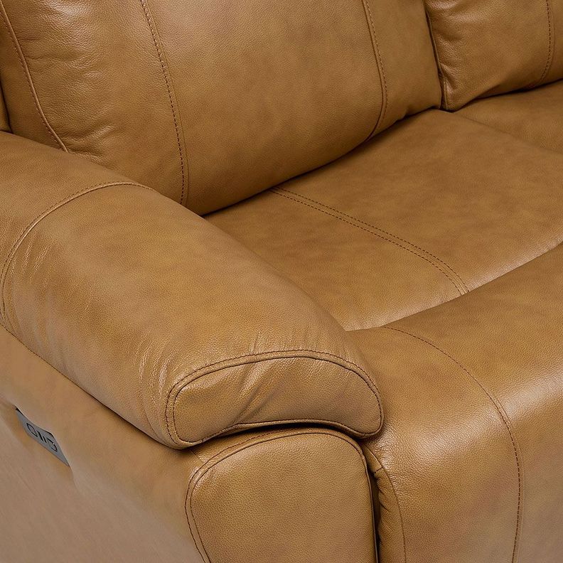 Sofá Reclinable Rimini 3 Cuerpos Eléctrico Cuero Whiskey-9