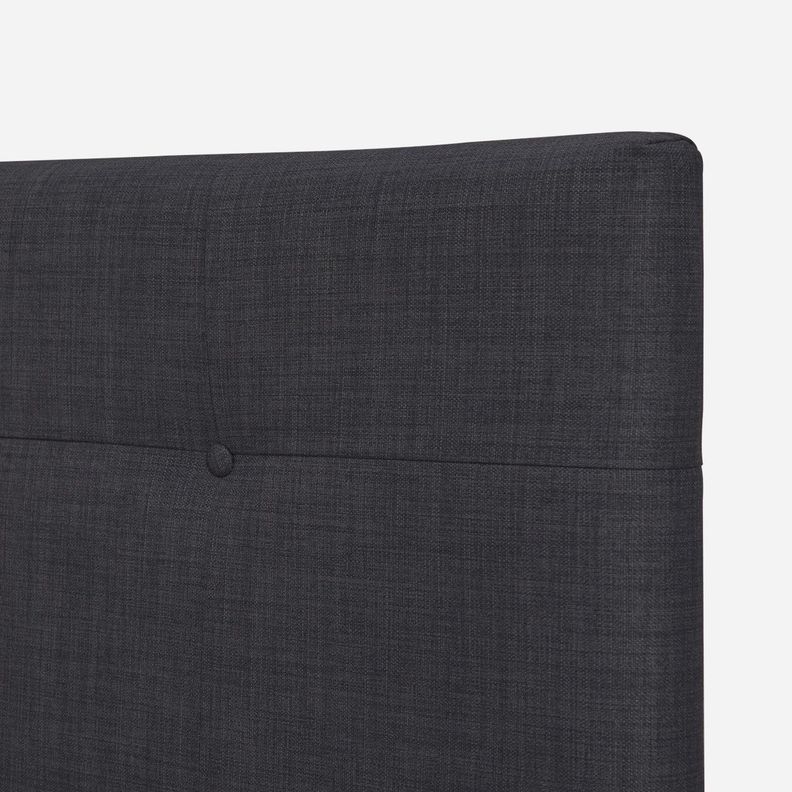 Cama Europea Classique+ 2 Plazas+Respaldo +Veladores Grafito-3