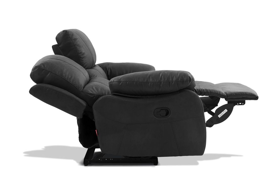 Sofá Reclinable Rosen Orson 2 Cuerpos Tela Manual Stone-4