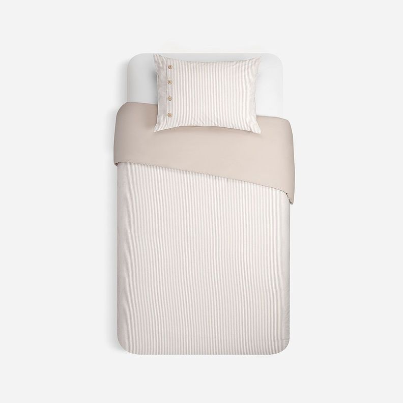 Funda Plumón Algodón Pure Bari Beige 1,5 Plazas-0