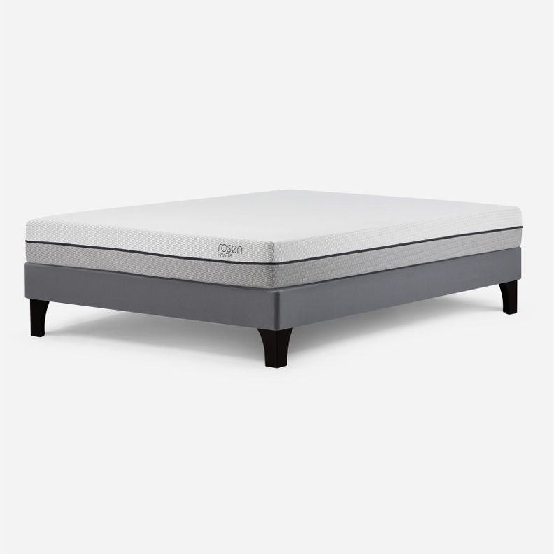 Cama Europea Pratta 2 Plazas Pata Madera Base N. 150x200 cm-0