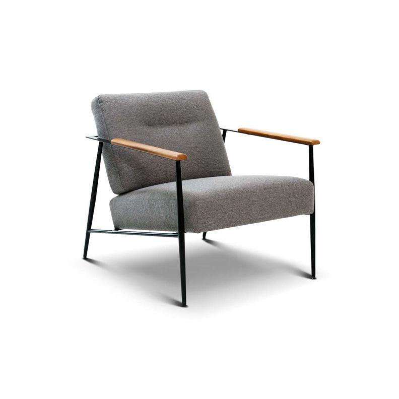 Poltrona Rosen Fossvelen Tela Gris-0