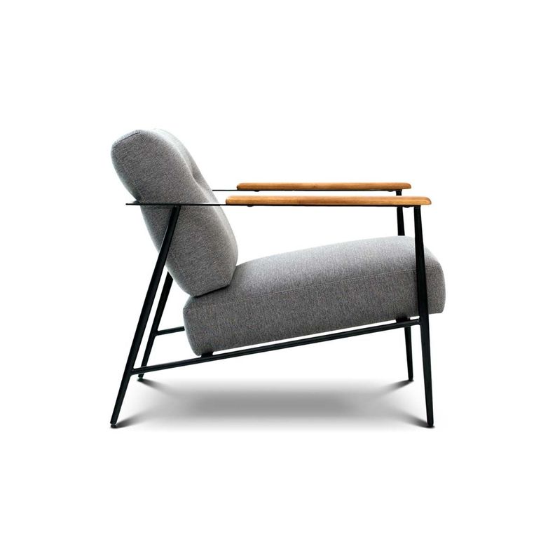 Poltrona Rosen Fossvelen Tela Gris-3