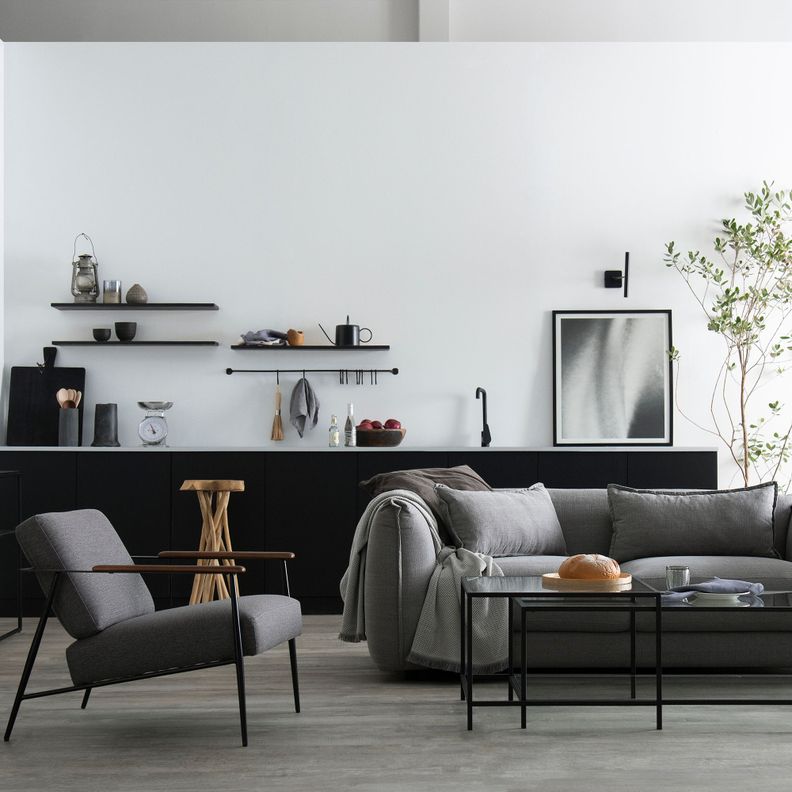 Poltrona Rosen Fossvelen Tela Gris-1