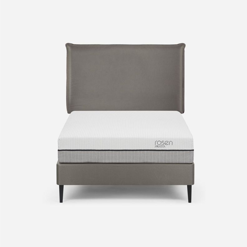 Cama Europea Pratta 1,5 Plazas Pata Acero + Respaldo Maurice-0