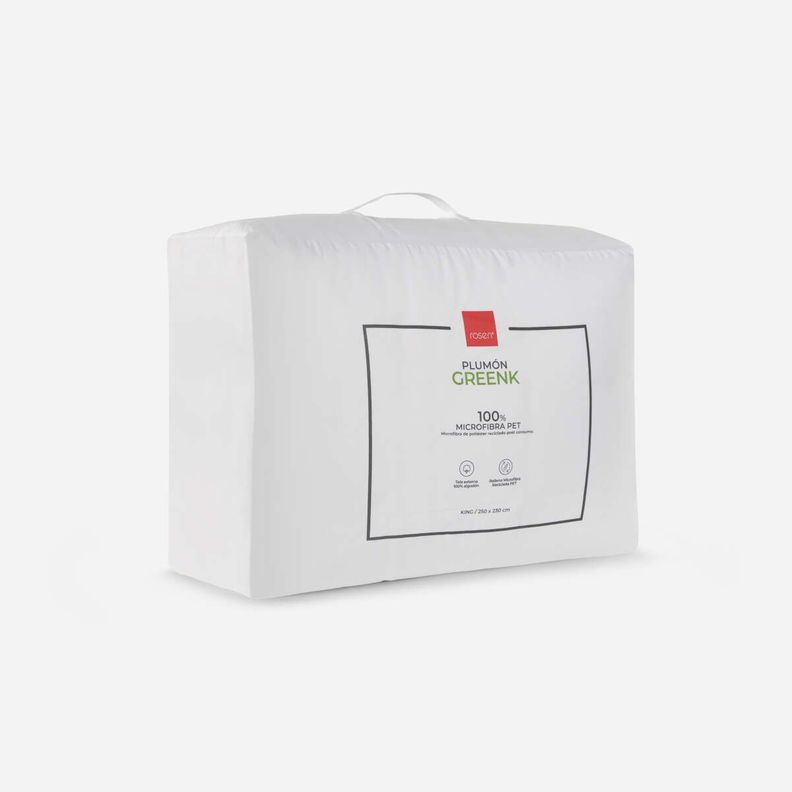 Plumón Microfibra Rosen Pet Greenk Blanco Súper King-3