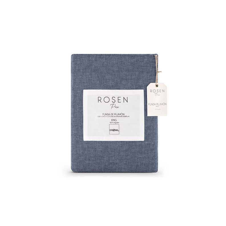 Funda Plumón Rosen Algodón Pure New Lanin 2 Plazas Denim-5