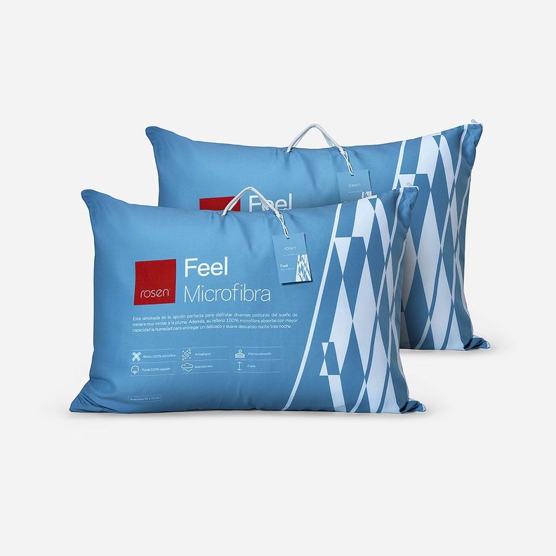 Set 2 Almohadas Rosen Microfibra Feel Americana 50x70 cm-0