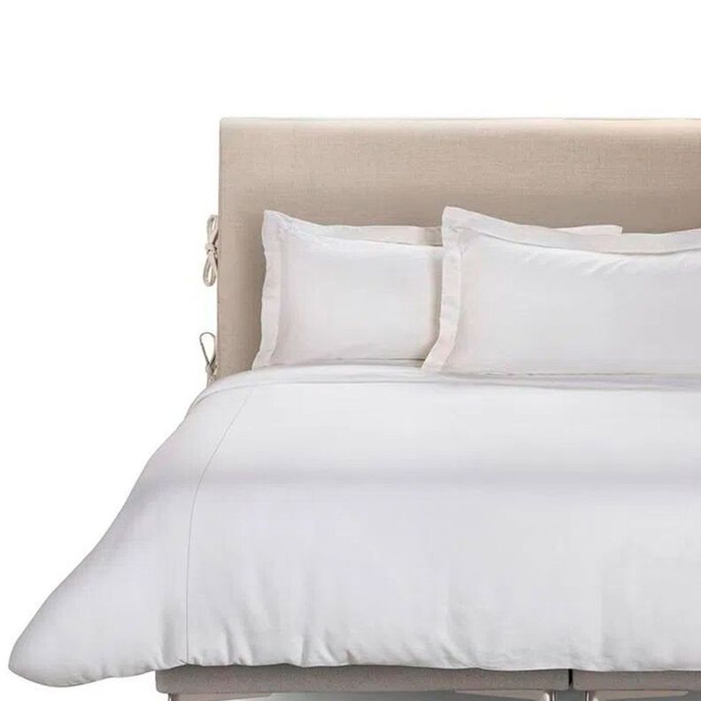 Funda Plumón Rosen Lino Pure Liso Súper king Blanco-4