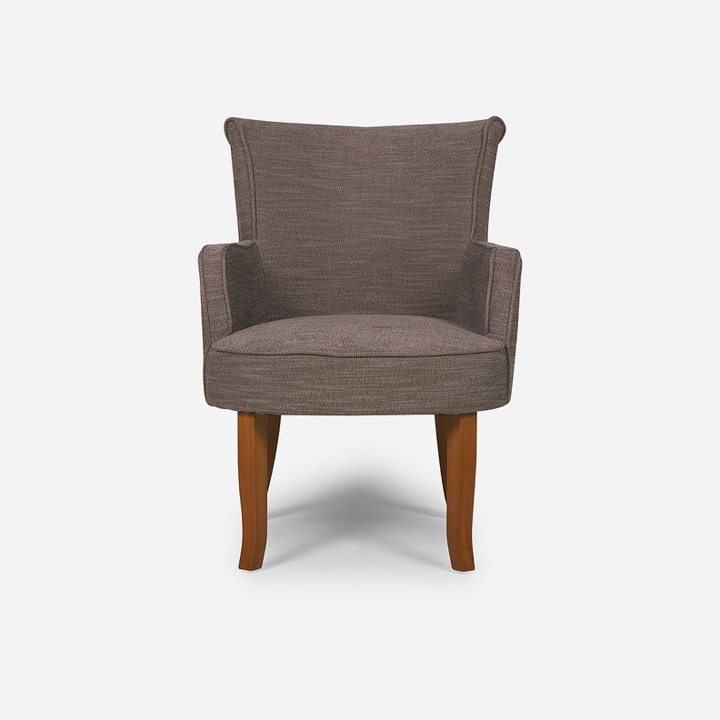 Set 2 Poltronas Rosen Emily Tela Taupe-2