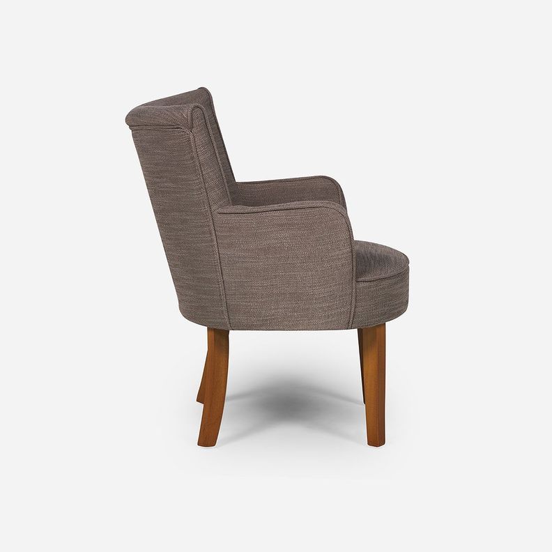 Set 2 Poltronas Rosen Emily Tela Taupe-3