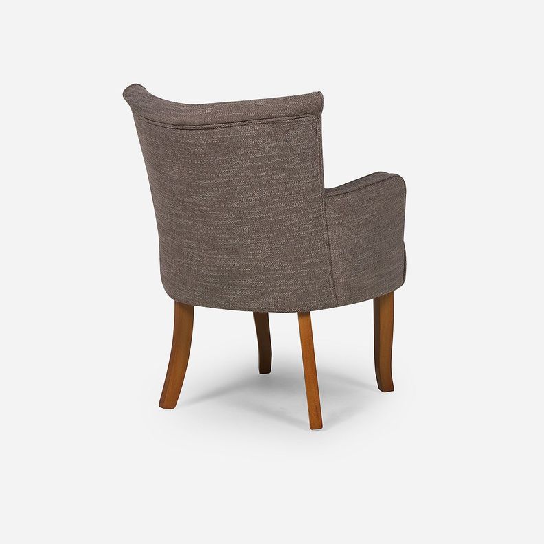 Set 2 Poltronas Rosen Emily Tela Taupe-4