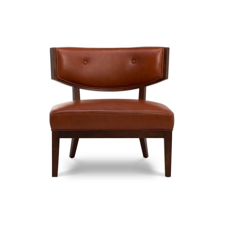 Poltrona Rosen A-550 Madera Cuero Terracota-2