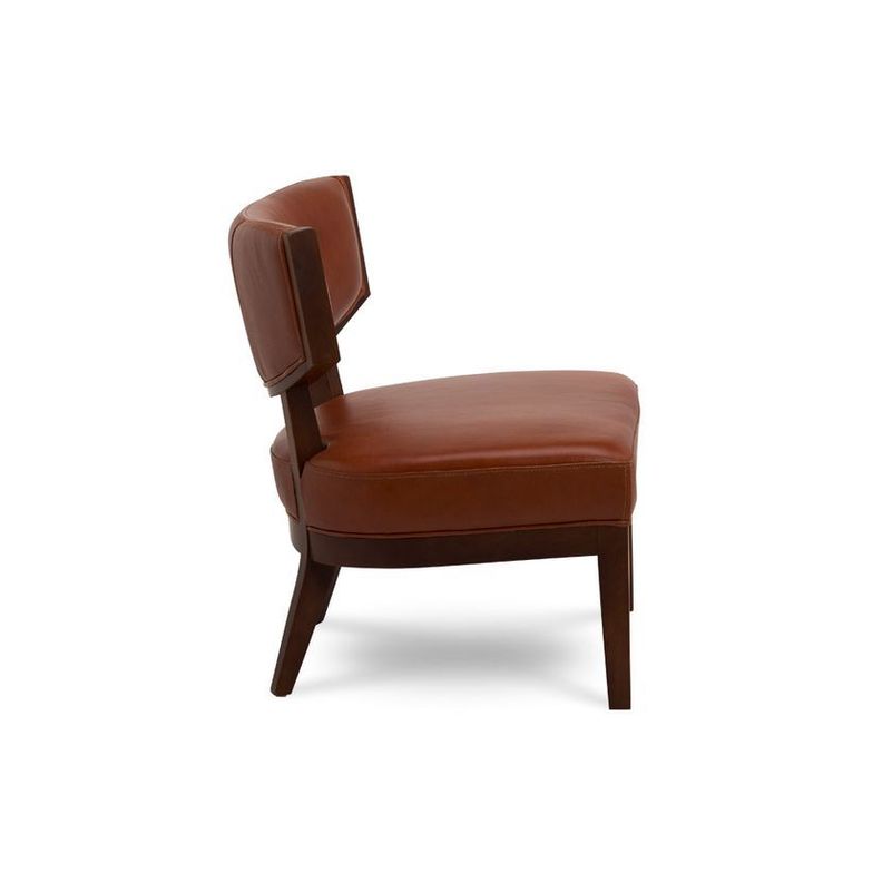 Poltrona Rosen A-550 Madera Cuero Terracota-3