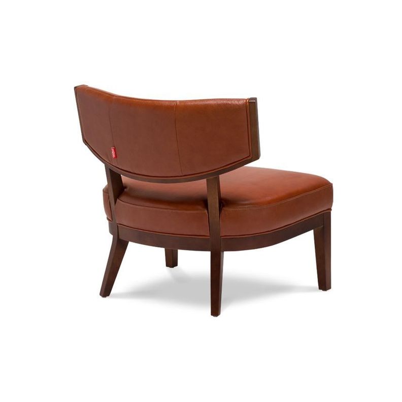 Poltrona Rosen A-550 Madera Cuero Terracota-4