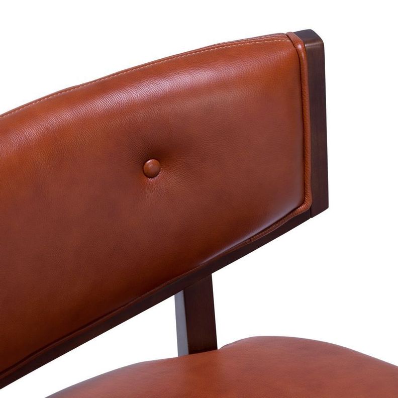 Poltrona Rosen A-550 Madera Cuero Terracota-5