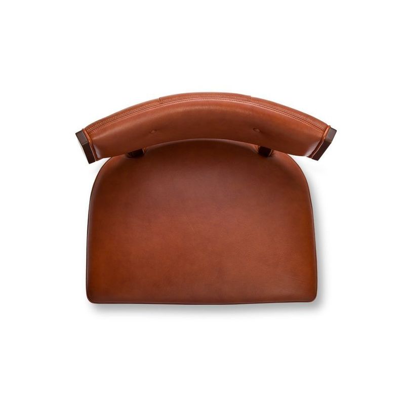 Poltrona Rosen A-550 Madera Cuero Terracota-6