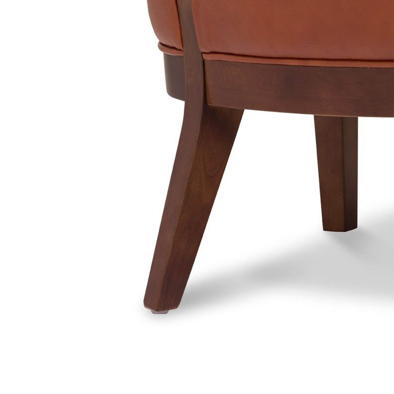 Poltrona Rosen A-550 Madera Cuero Terracota-7