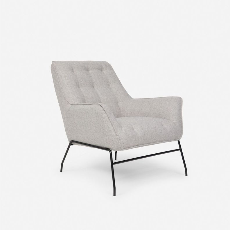 Poltrona Rosen Rudka Tela Gris-0