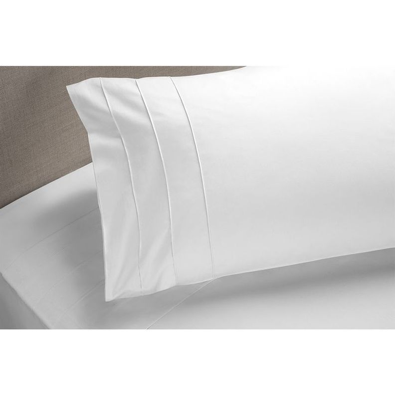 Sábana Rosen 300 Hilos Algodón Lisa Blanca 1,5 Plazas-0