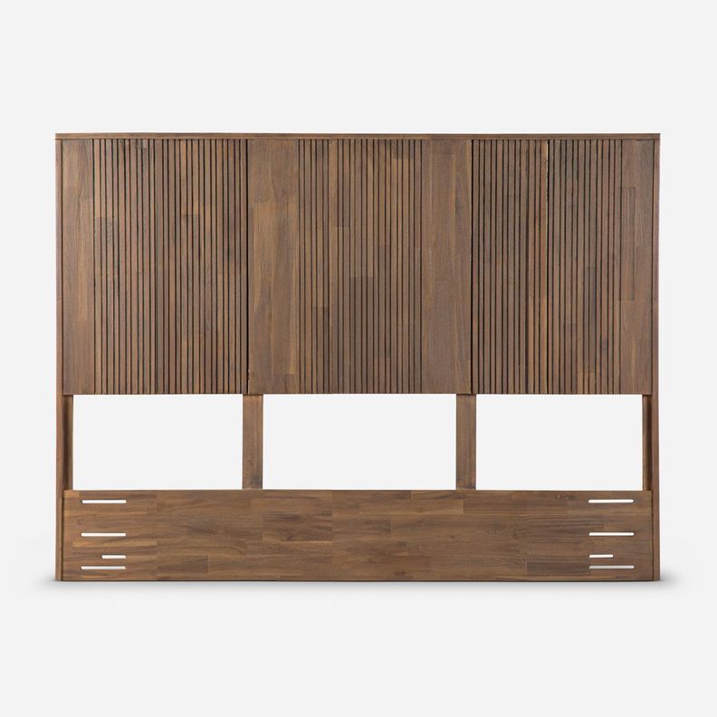 Set Respaldo 2 Plazas + Veladores Rosen Baruther Chocolate-2
