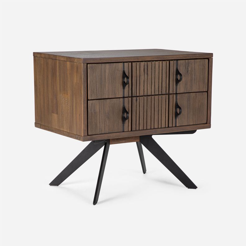 Set Respaldo 2 Plazas + Veladores Rosen Baruther Chocolate-4