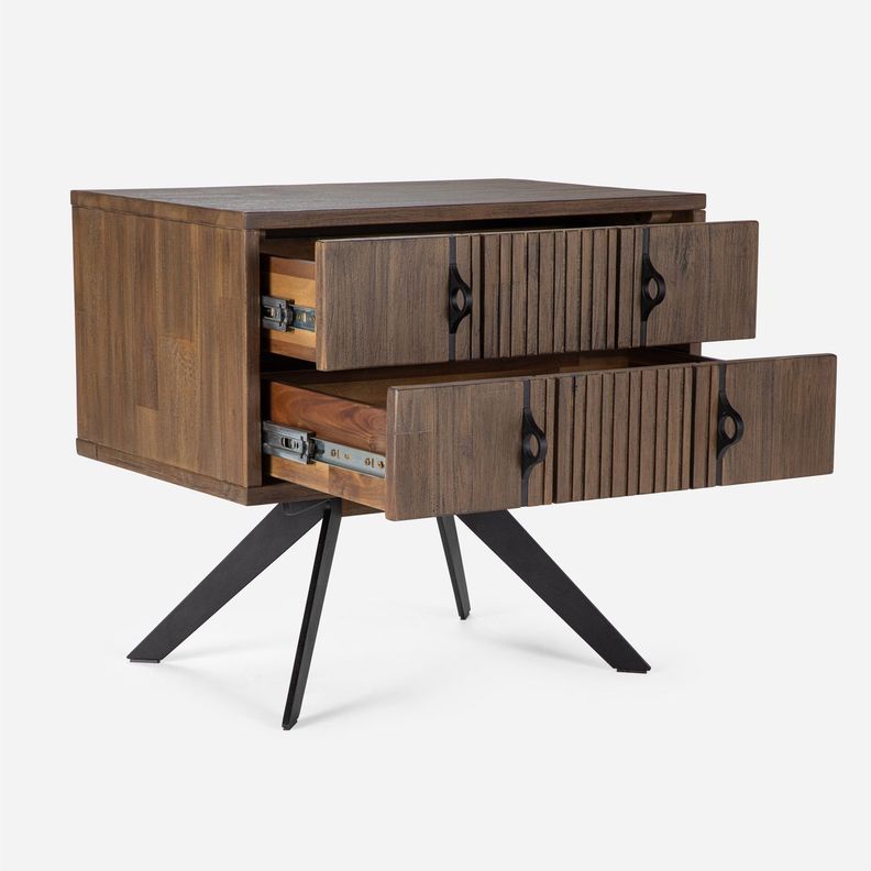 Set Respaldo 2 Plazas + Veladores Rosen Baruther Chocolate-9