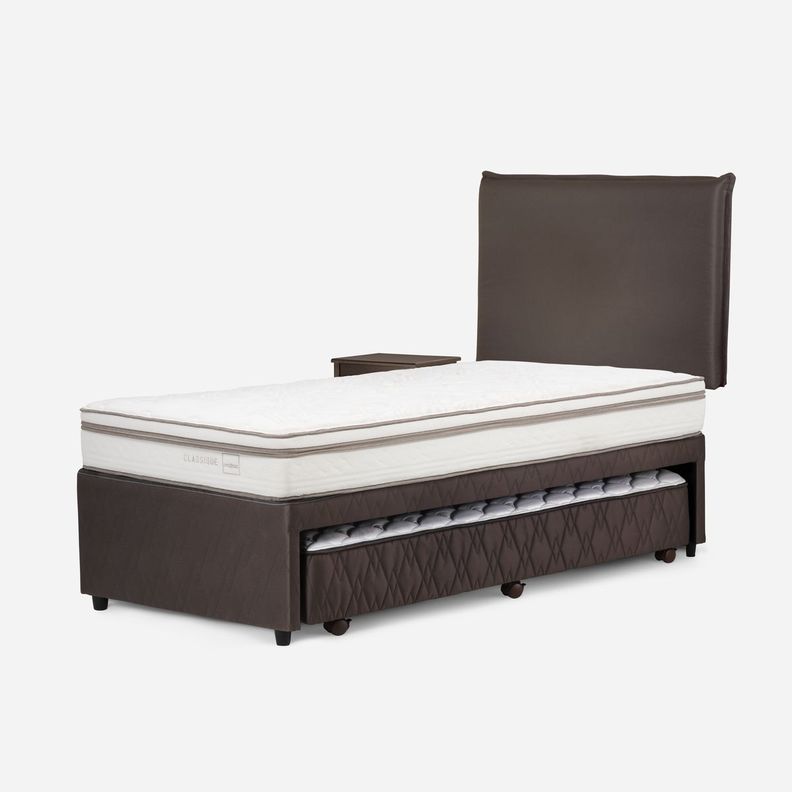 Diván Cama Classique+ 1,5 Plazas + Muebles Maurice Chocolate-2