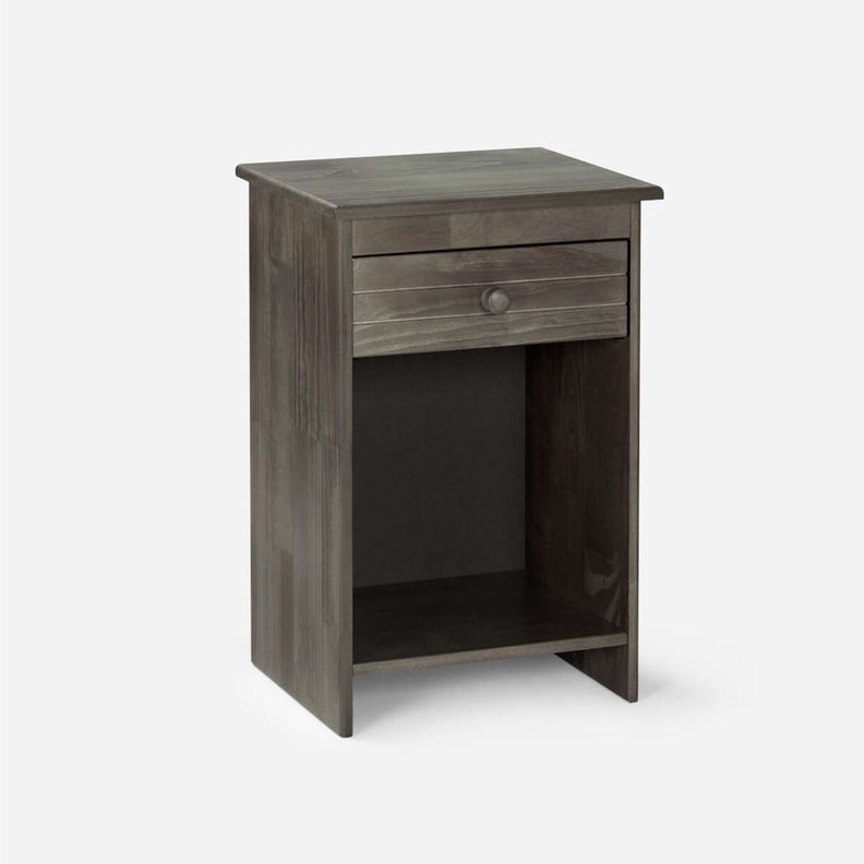 Cama Pratta 2 Plazas Pata Madera BD + Muebles Tabor Grafito-4