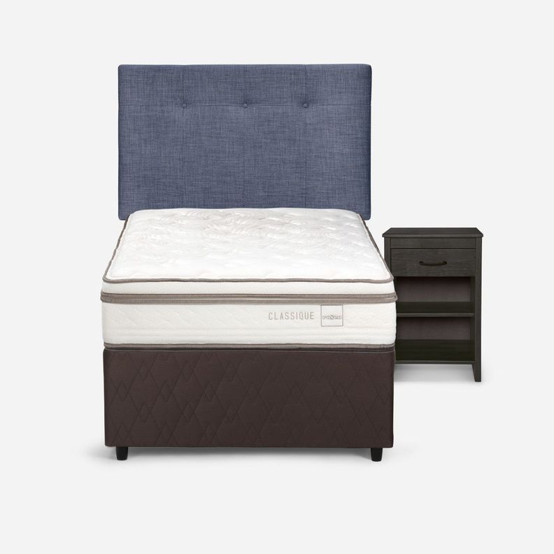 Diván Classique+ 1,5 Pl + Respaldo New Bennet Denim +Velador-1