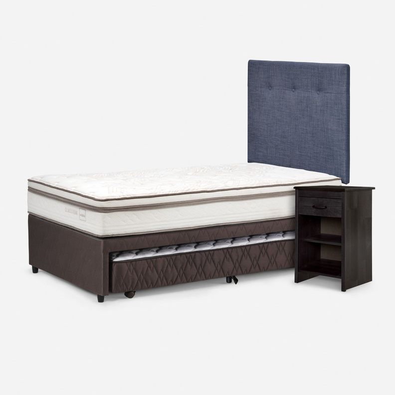 Diván Classique+ 1,5 Pl + Respaldo New Bennet Denim +Velador-2