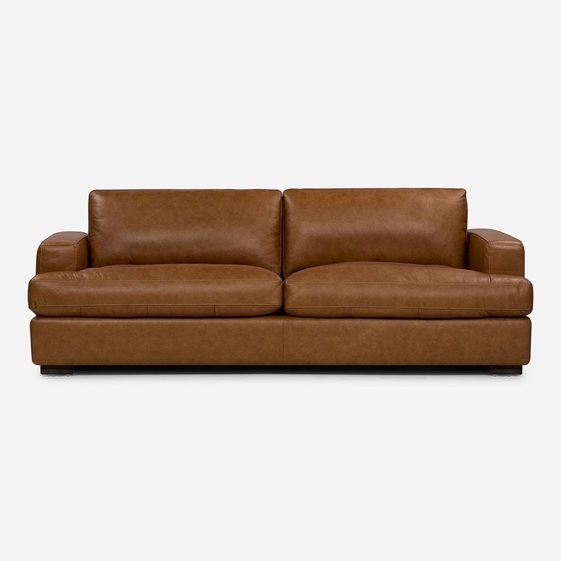 Sofá Rosen Taranna 3,5 Cuerpos Cuero Camel-1