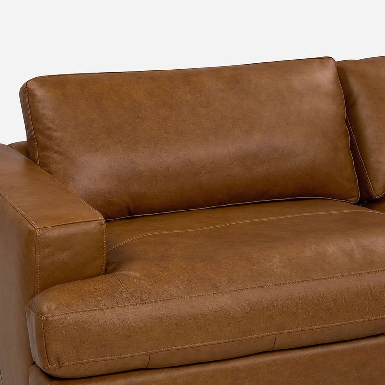 Sofá Rosen Taranna 3,5 Cuerpos Cuero Camel-4