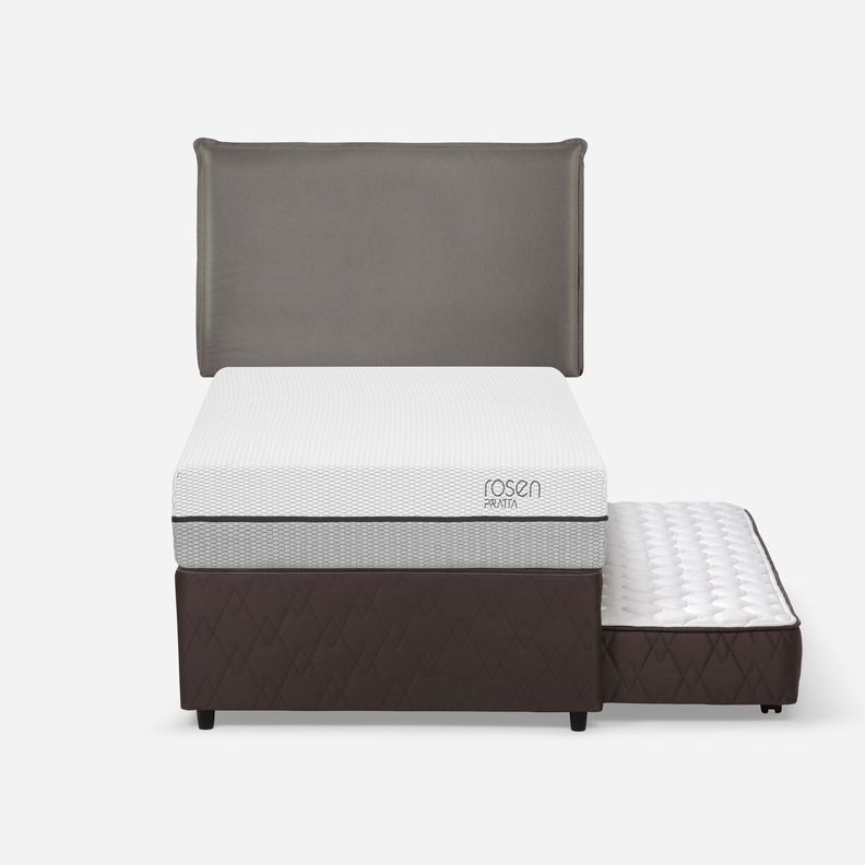 Diván Cama Pratta 1,5 Plazas + Respaldo Maurice Gris-0