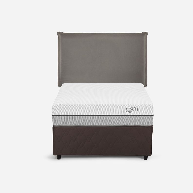 Diván Cama Pratta 1,5 Plazas + Respaldo Maurice Gris-1