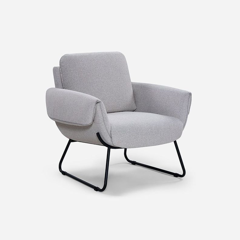 Poltrona Rosen Ross Tela Gris-0