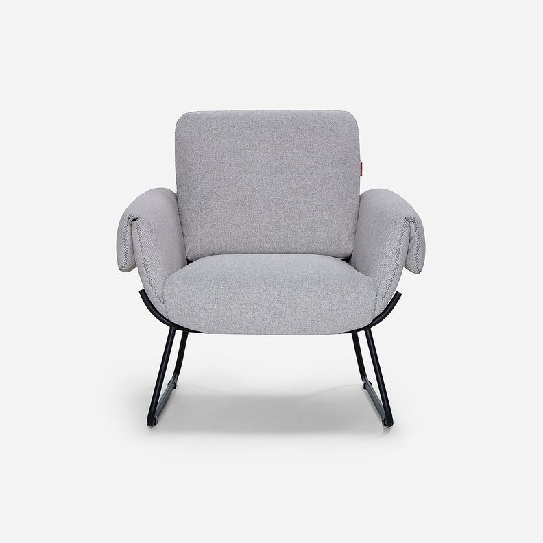 Poltrona Rosen Ross Tela Gris-1